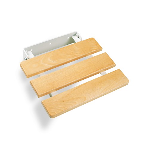 Sedile per doccia con seduta in legno
