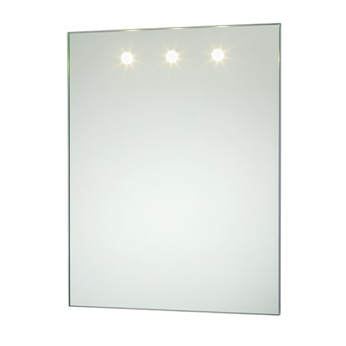 Specchio Retroilluminato con spot LED, con cornice cromata