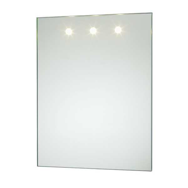 Specchio Retroilluminato con spot LED, con cornice cromata