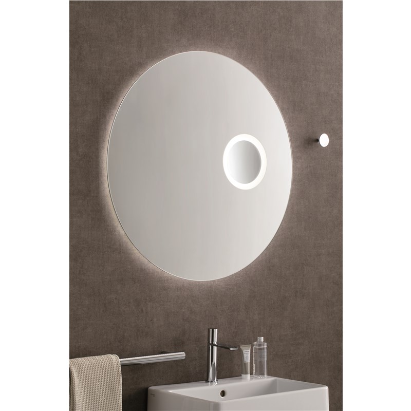 Specchio filo lucido con ingranditore 3x illuminazione LED