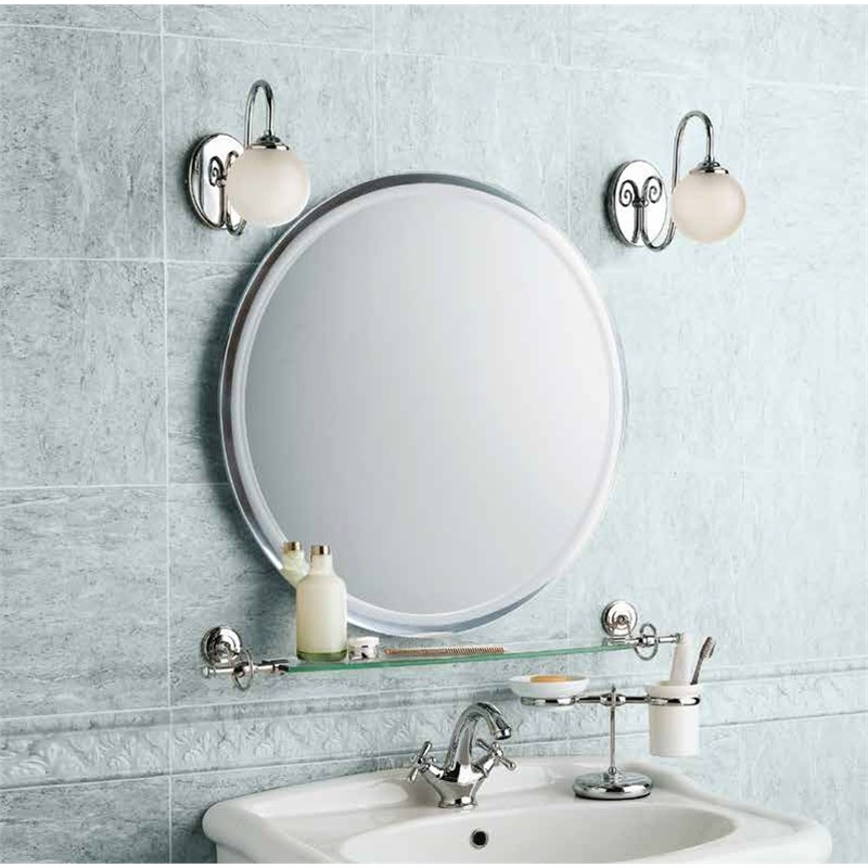 Specchio tondo con molatura a bastone