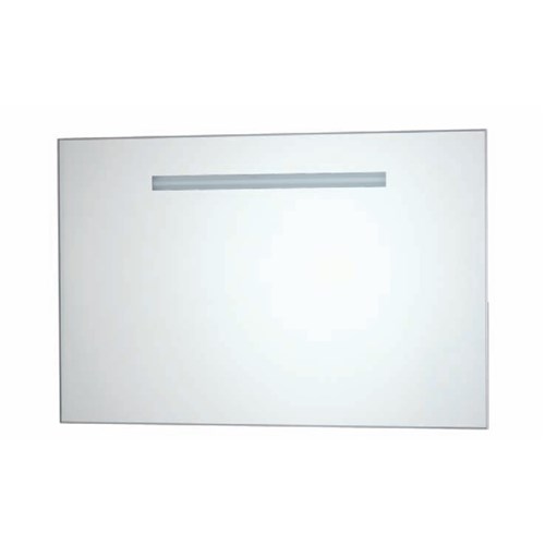 Specchio retroilluminato LED, cornice cromata, luce diffusa