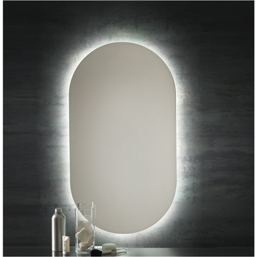 Specchio sagomato ovale con led retroilluminato /o senza led 