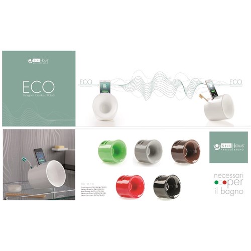 Eco Porta spazzolini, diffusore musicale in ceramica 