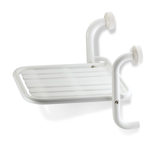 Sedile ribaltabile in nylon-alluminio con fissaggio a parete